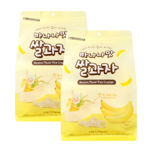 개별포장 바나나맛 쌀과자 대용량 210g x2개