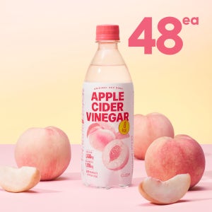 클룹 애사비소다 제로 탄산음료 신비복숭아, 500ml, 48개