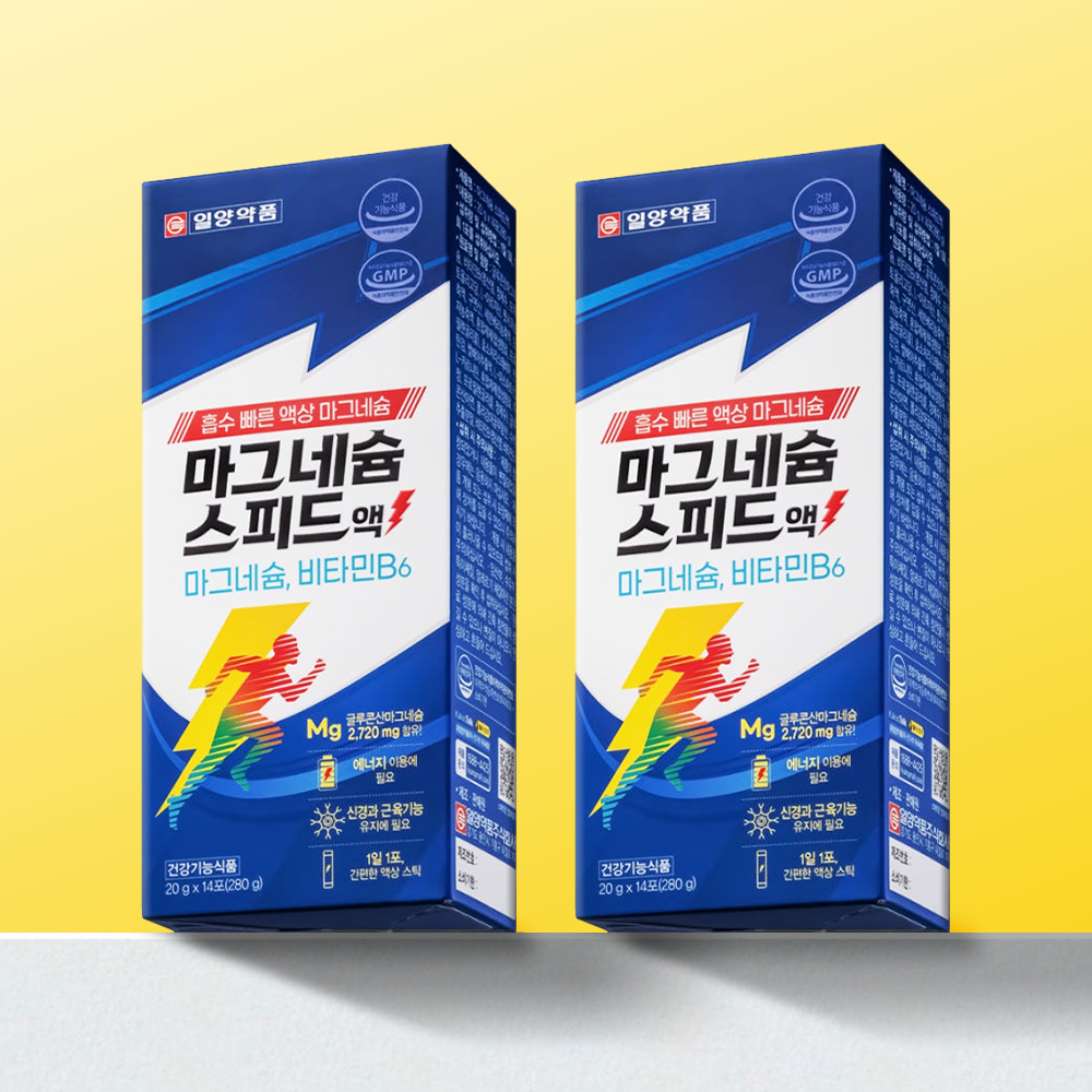 일양약품 글루콘산 <b>액상 마그네슘</b> 유기 마그네슘 스피드 비타민 B6 14포 2개