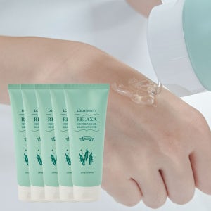 로로스키니 릴렉사 알로에 수딩젤 민감피부 진정 보습 탄력 쿨링 젤 200ml, 5개