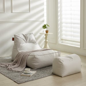 보니타 빈백 초대형 세인트 BS808 비건레더 풋스툴세트 빈백소파