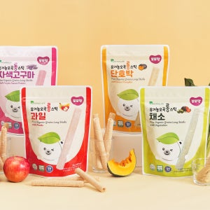 [50% 할인이벤트]또또맘 유기농 오곡롱스틱 대용량 8봉세트 (채소2 + 과일2 + 자색고구마2 + 단호박2)