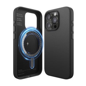 엘라고 맥세이프 가죽 케이스 블랙, 아이폰15 프로