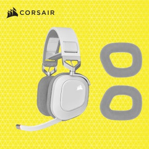 커세어 HS80 RGB 무선+HS80 전용 이어패드 게이밍 헤드셋 세트 화이트