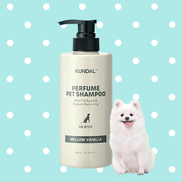 쿤달 마일드 케어 퍼퓸 반려견 샴푸 멜로우 바닐라향 500ml