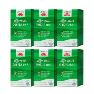 [고려은단] 고려은단 식물성 알티지 오메가3 밸런스 30캡슐, 6개