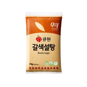큐원 황설탕 3kg, 3개 삼양사 갈색설탕