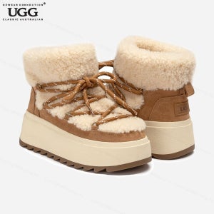 오즈웨어 호주 키높이굽 갈구리 시어링 양털 스노우 레이스 어그부츠 OB992