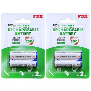 미니카 충전지 니켈 수소 밧데리 배터리 충전식 AA 건전지 4매