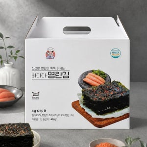바다다명란김 도시락 조미김 60봉 선물세트 답례품