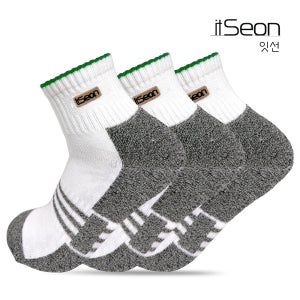 잇선 한지양말 포인트스포츠3켤레 고슬고슬 쾌적한 항균 골프양말 쿠션발바닥