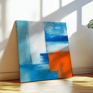 블루 오렌지 컬러 하모니 모던 아트 캔버스 포스터 거실 카페 오피스 장식