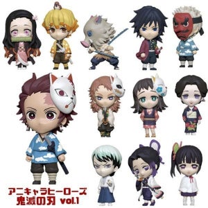 타카라 토미 아트 애니 캐릭터 히어로즈 귀멸의칼날 귀칼 미니 피규어 12개 세트