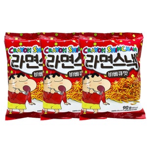 크레용신짱 짱구 라면스낵 바베큐맛 90g 8개 이젠서진