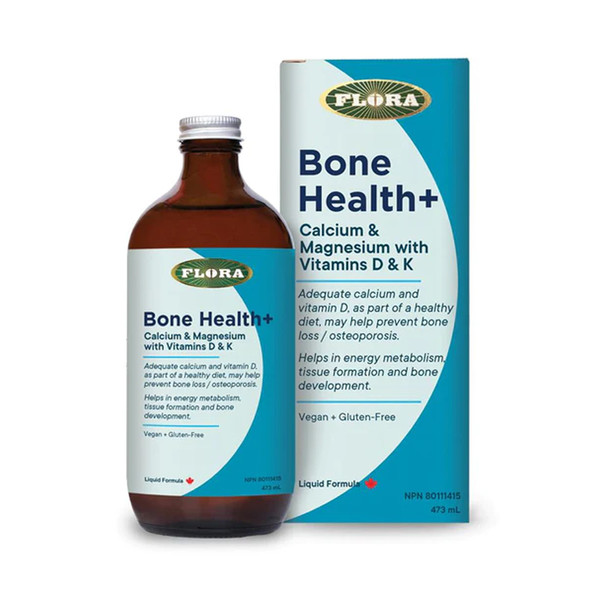 Flora Bone <b>Health</b> 칼슘 <b>마그네슘</b> 비타민D&amp;K 액체 473ml