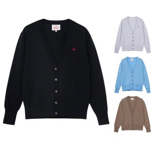 비비안웨스트우드 가디건 파인 울 베이직 릴렉스 V넥 1612152007