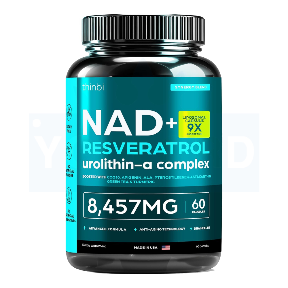 Thinbi <b>NAD</b> 리포좀 <b>레스베라트롤</b> CoQ10 우롤리틴A 60캡슐