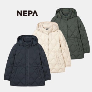 네파 여성 25 F/W 퓨레 퍼프 울 혼방 이지케어 힙커버 구스 경량 미드 다운 자켓