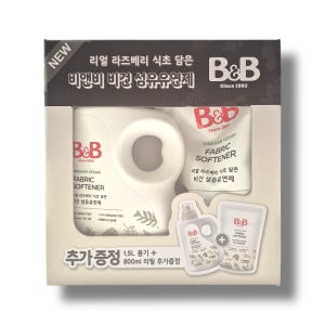 비앤비 비건 섬유유연제 1.5L+800ml리필 세트