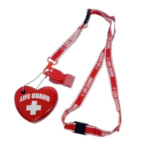 LIFE GUARD 라이프가드 퀵버클 랜야드 하트키링 휘슬 풀세트 고급자수인쇄