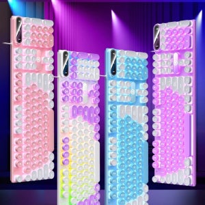 조약돌키보드 저소음 사무실 감성 조용한 자판 LED