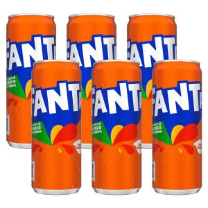 코카콜라 유럽환타 이탈리아 환타 오렌지맛 과즙 12% 오렌지, 330ml, 6개