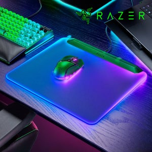 [정발] 레이저코리아 파이어플라이 V2 PRO RGB 마우스패드 팬텀 그린