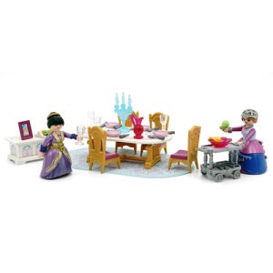 플레이모빌 식당 프린세스캐슬 트롤리 다이닝룸 놀이세트 70455