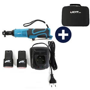 UDT 3/8 충전 임팩 라쳇 렌치 세트(라쳇1개+배터리2개+충전기1개)+보관파우치1개