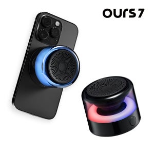 아워스7 휴대용 미니 블루투스 스피커 맥세이프 LED 무드등 OSPA1