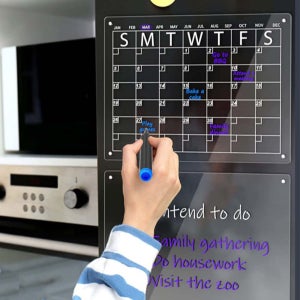 투명 아크릴 메모 보드 월간 주간 계획 냉장고 자석 메모판 칠판