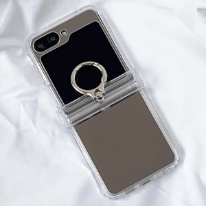 지플립 힌지보호 링 고리 케이스 젤리 실리콘 범퍼 미러, 갤럭시Z 플립5