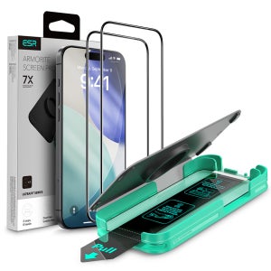 ESR 가이드 아머라이트 강화유리 액정보호 필름 아이폰 에어, 2매입