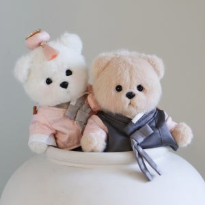 테디테일즈 한복 에디션 커플세트 XS 곰 돌이 애착 인형