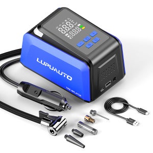 로푸 DC05 타이어 공기압 주입기 바람 체크 휴대용 에어펌프 8000mAh 대용량배터리 유 무선 겸용