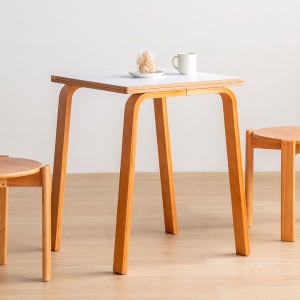 로이 사각 카페 테이블 원목 2인용 식탁테이블 600mm, 내츄럴