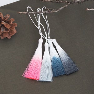 컬러 그라데이션 태슬 5개 노리개 부자재 포장재 롱 8cm 가정의달 답례품 감사선물