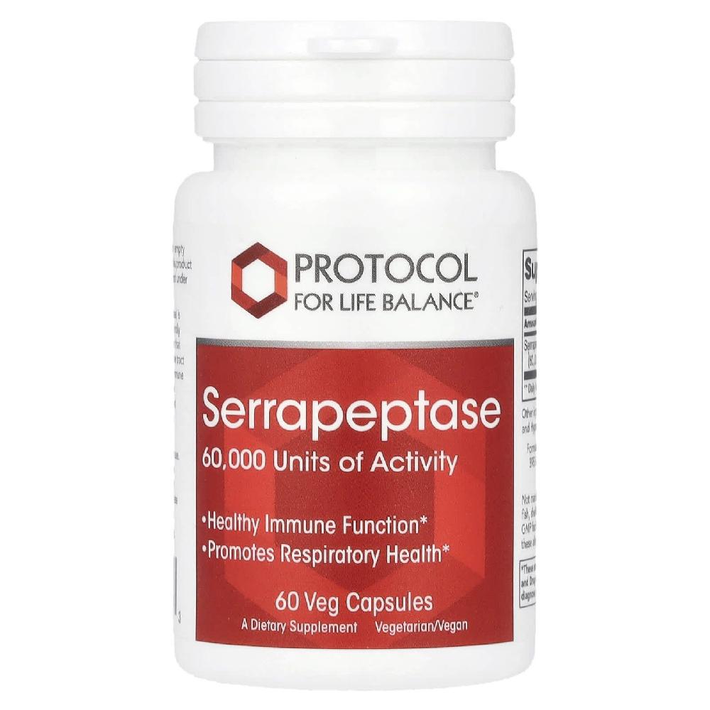 <b>프로토콜포라이프발란스</b> 세라펩타제 60000SPU 33mg 베지캡슐 60정