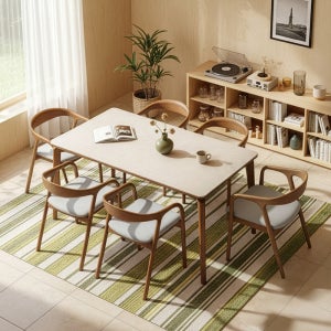 헤닝 브리즈 세라믹식탁 6인 원목 식탁 1800 테이블