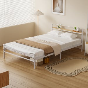 호몰 평상형침대 매트리스깔판 조립식 아파트 싱글 미니 침대프레임 화이트ss