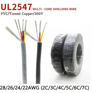 28 26 24 케이블 차폐 구리 오디오 신호선 22AWG PVC 코어 UL2547 채널