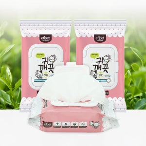 에티펫 강아지물티슈 귀 깨끗 티슈 30매 20개