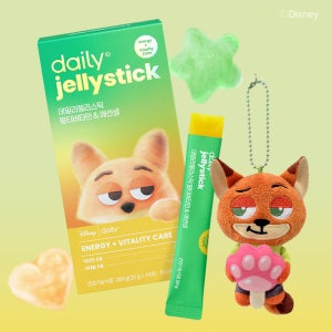 주토피아 디즈니 데일리 젤리스틱 멀티비타민&에센셜 제로슈가 1박스+닉 인형 키링