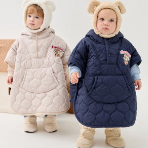 [밀크베이비] 베베칩멍크 케이프후드 퀼팅판초