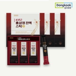 [총90포] 동국제약 천년보감 프리미엄 국내산 6년근 홍삼정 진액스틱 300g, 3개