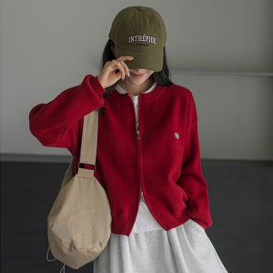 [프렌치시크] 코스에그 자수 투웨이 니트집업 가디건_43CA1763