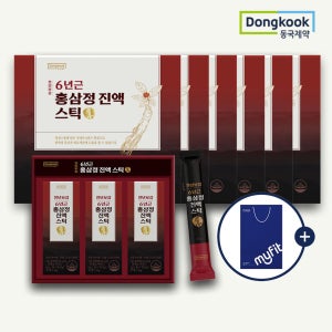 [총180포] 동국제약 천년보감 프리미엄 국내산 6년근 홍삼정 진액스틱 300g, 6개