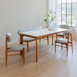헤닝 밀키오 세라믹식탁 6인 원목 식탁 1800 테이블