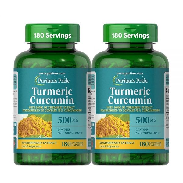 퓨리탄프라이드 <b>터메릭 커큐민</b> 500mg 180정 2팩
