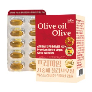 리얼케어 프리미엄 지중해 엑스트라버진 올리브오일 식물성 캡슐 30캡슐, 1개